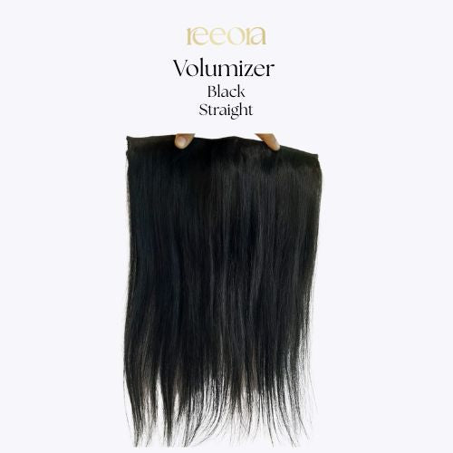 Hair Volumizer - 3 clip -Straight- Black
