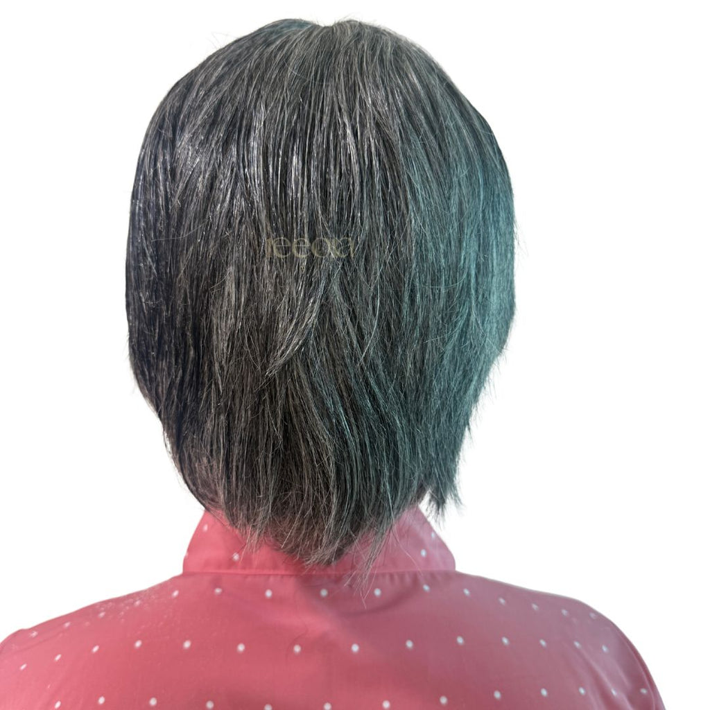 Irene Wig | Salt & Pepper Human Hair| Pixie Cut | Ready to Ship | Wefted Base