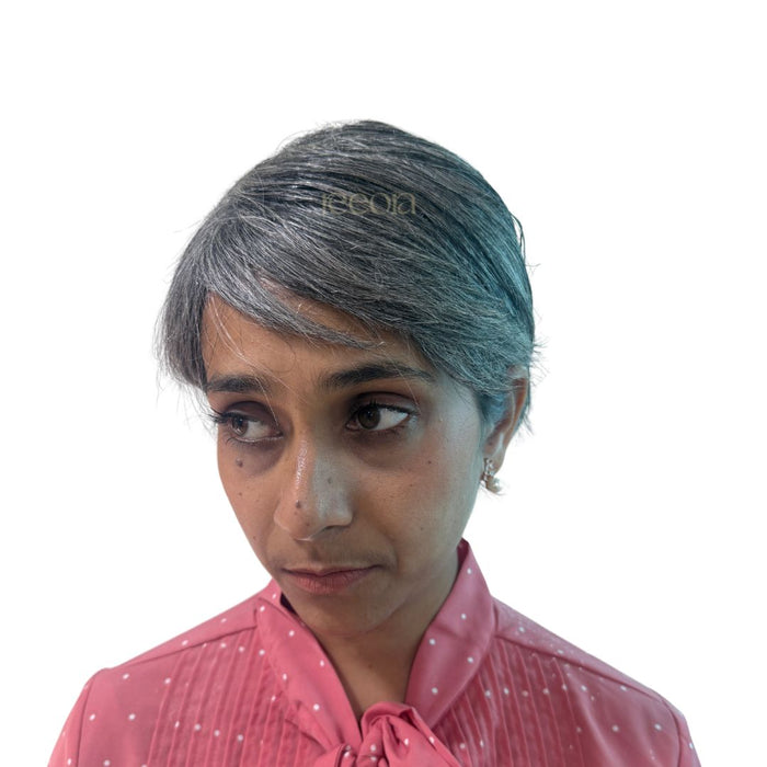 Irene Wig | Salt & Pepper Human Hair| Pixie Cut | Ready to Ship | Wefted Base