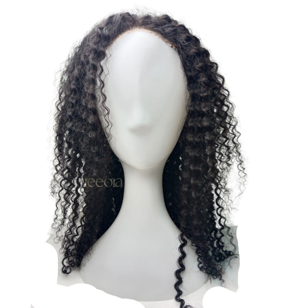 Krystle wig | Jet Black with kinky curly hair | Chest length | Basic plus wig | Flexible partition