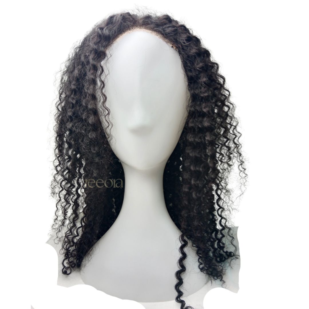 Krystle wig | Jet Black with kinky curly hair | Chest length | Basic plus wig | Flexible partition