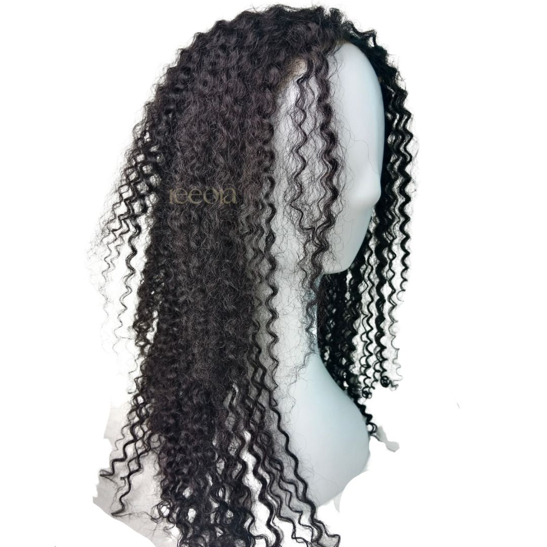 Krystle wig | Jet Black with kinky curly hair | Chest length | Basic plus wig | Flexible partition