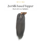 Scalpline Wide Topper - Black with Grey Highlights