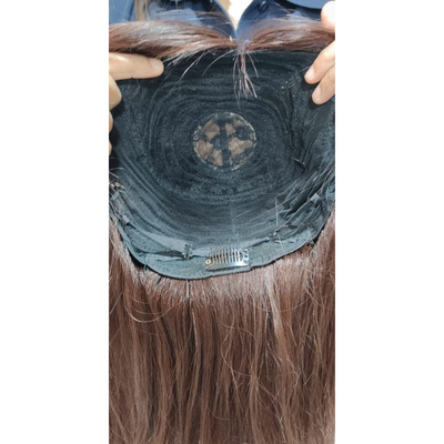 Short Burgundy Wig with bangs - Straight - cap style easy to wear