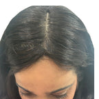 Daisy | Basic Wig|  16” Natural Wave Silk Base Wig | Fixed partition|  Dark Brown Highlights