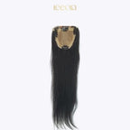 4.5x4.5 Silk Base Human Hair Topper - Natural Black | Back Combed for Volume