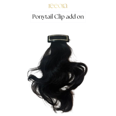 Ponytail Clip-In Hair Extensions - 100% Human Hair | Easy Straightwear | Natural Looking Hairstyle Boosters | Changeable Clips