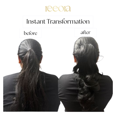 Clip-on Pre-Styled Ponytail with Bottom Curls – Black, Natural Volume, Zero Effort