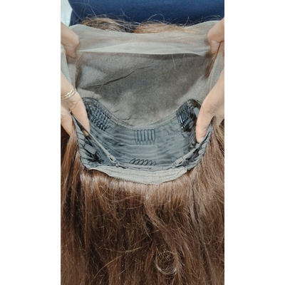 Short Brown Wig - Straight - cap style easy to wear wig