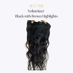 Hair Volumizer - Black with Brown Highlights - Curly Hair Extension (14"-24")