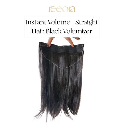 Hair Volumizer - Straight - 3 clips - Black