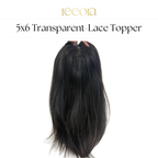 5x6 Transparent Base I Black Lace base | Human Topper For Women I Great for black hair - Non Detectable
