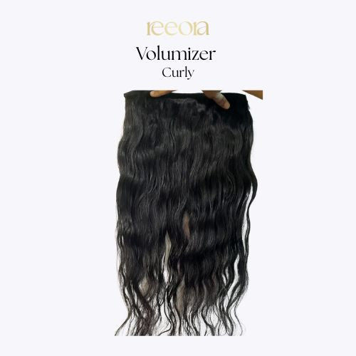 Hair Volumizer - Black - Curly Hair Extension (14"-24")