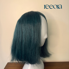 Lace and Silk Base, Machine Made  Voluminous Long Bob st 14 inchs