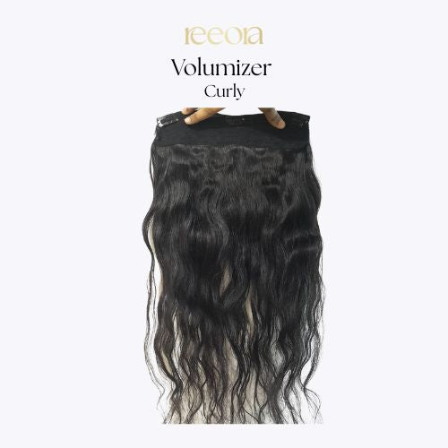 Hair Volumizer - Black - Curly Hair Extension (14"-24")