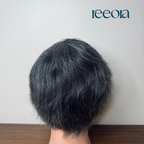 Machine Made Straight Grey Wig  6 inch