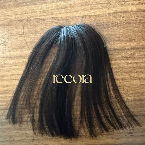 1 Clip Forehead Bangs | 100% human hair | Natural colours