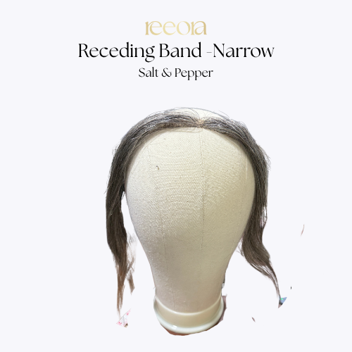 Receding Band - Small | Salt & Pepper | Lace Hairline Band | 100% Human Hair | For Receding Hairlines (Copy)