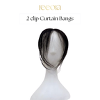 Long Clip-In Bangs with 2 clips - 100% Human Hair Extensions | Natural Looking Hairstyle Boosters