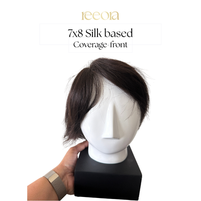 7x8 inch Silk Base | Realistic hairline | Human hair topper for Men