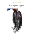 1x4 Clipless - Black - Human Hair Magic Topper For Women