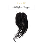 1x4 Clipless - Black - Human Hair Magic Topper For Women