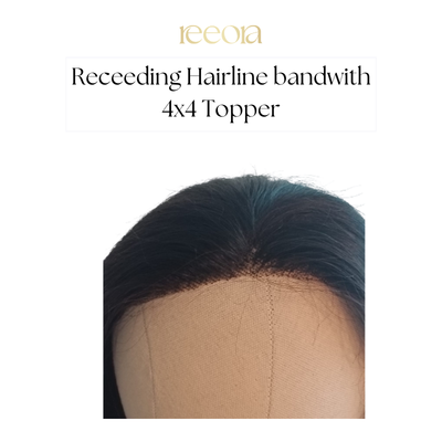 Receeding Hairline band with 4x4 Topper | Clipless topper