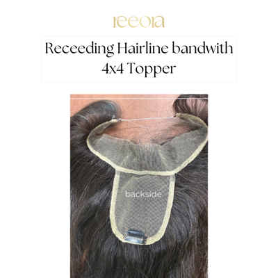 Receeding Hairline band with 4x4 Topper | Clipless topper