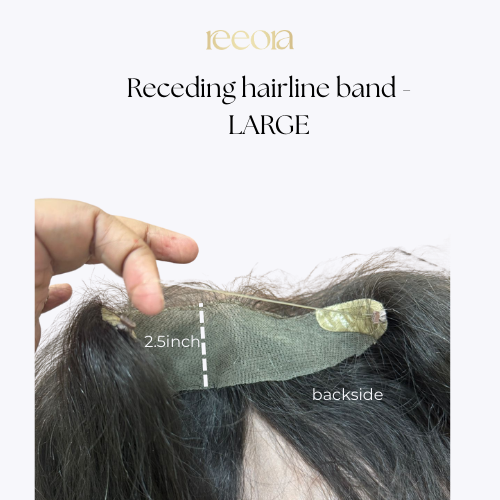 Receeding Hairline band - Large | 2.5 inch thickness | Clipless topper