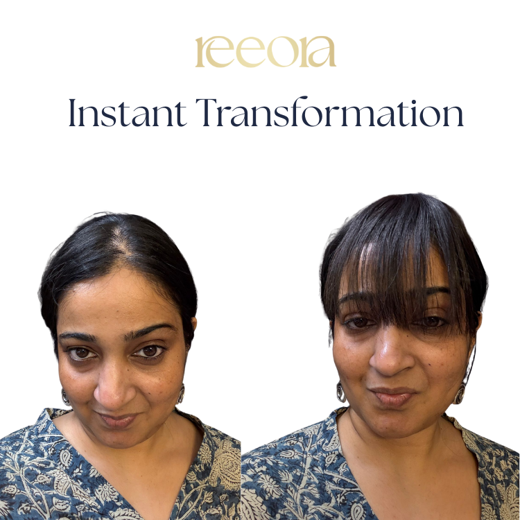 1 Clip Forehead Bangs | 100% human hair | Natural colours