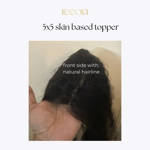 5x5 Skin Base Lace Front Human Hair Topper For Women I Natural Hairline I Hair Extensions