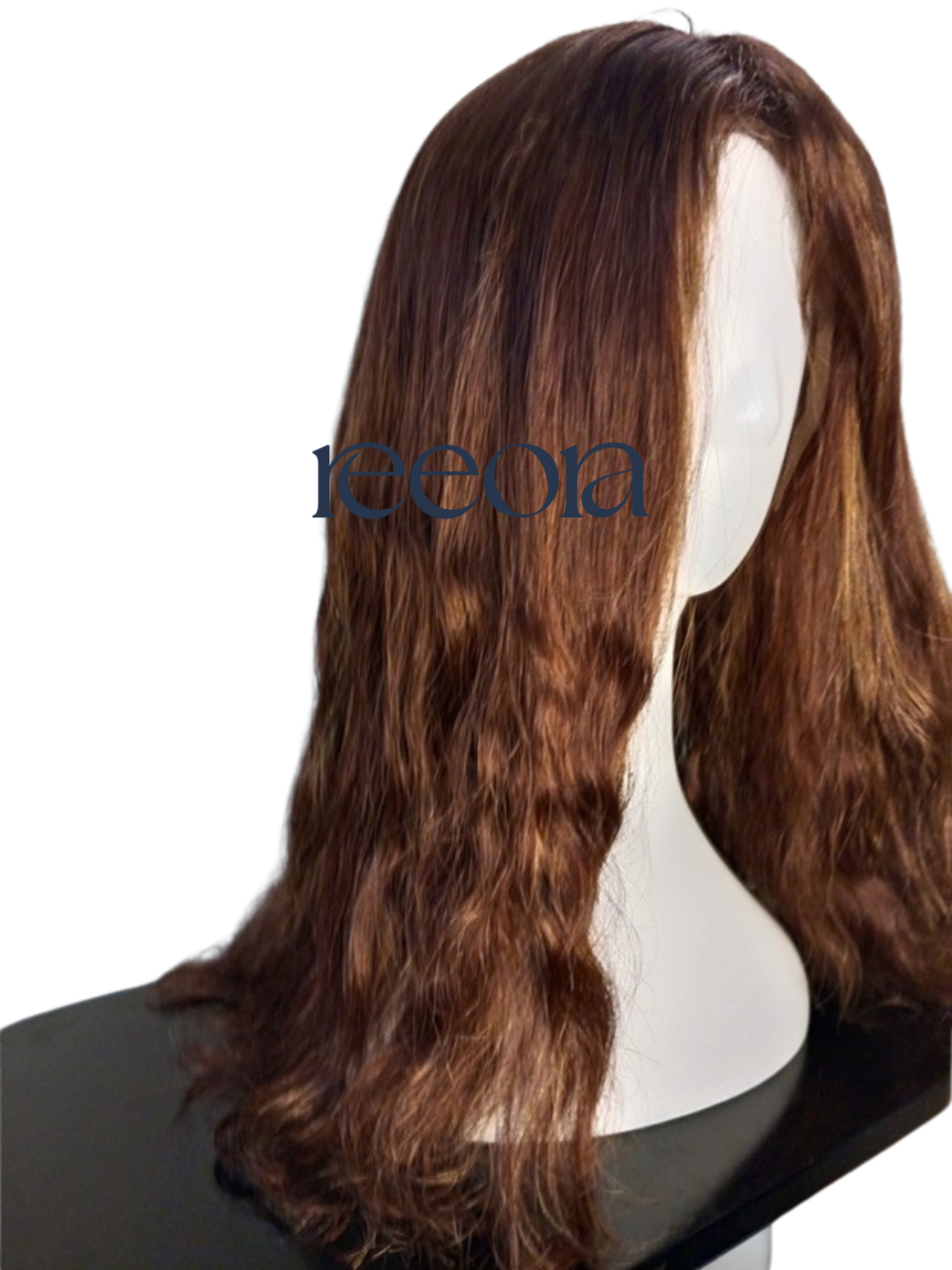 Hazelnut Brown Wavy Wig 18 Inch - Premium Human Hair Full Lace Wig for Women | Natural Looking Hair Replacement