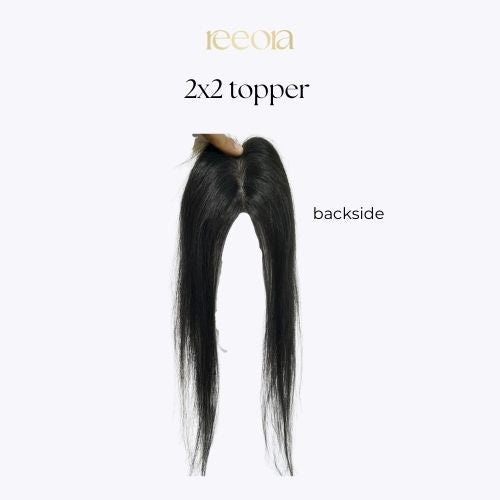 2X2 Skin Based Women's Hair Topper | Natural Looking Scalp | Natural Black