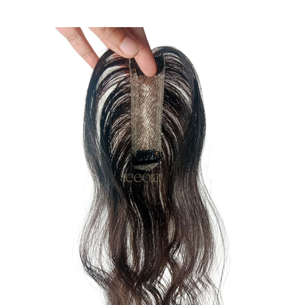 Scalpline topper - Narrow Parting coverage | Central Scalp Thinning Coverage | Lace Base