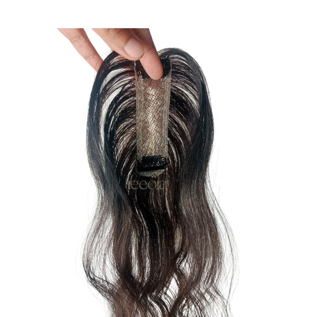 Scalpline topper - Narrow Parting coverage | Central Scalp Thinning Coverage | Lace Base