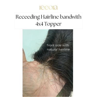 Receeding Hairline band with 4x4 Topper | Clipless topper