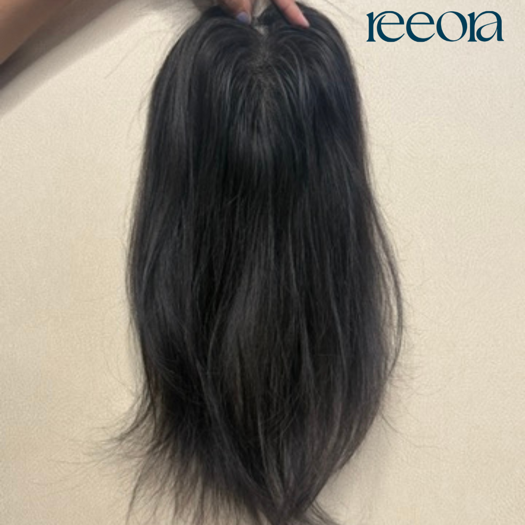 5x6 Transparent Base and Black Lace base Human Hair Topper For Women