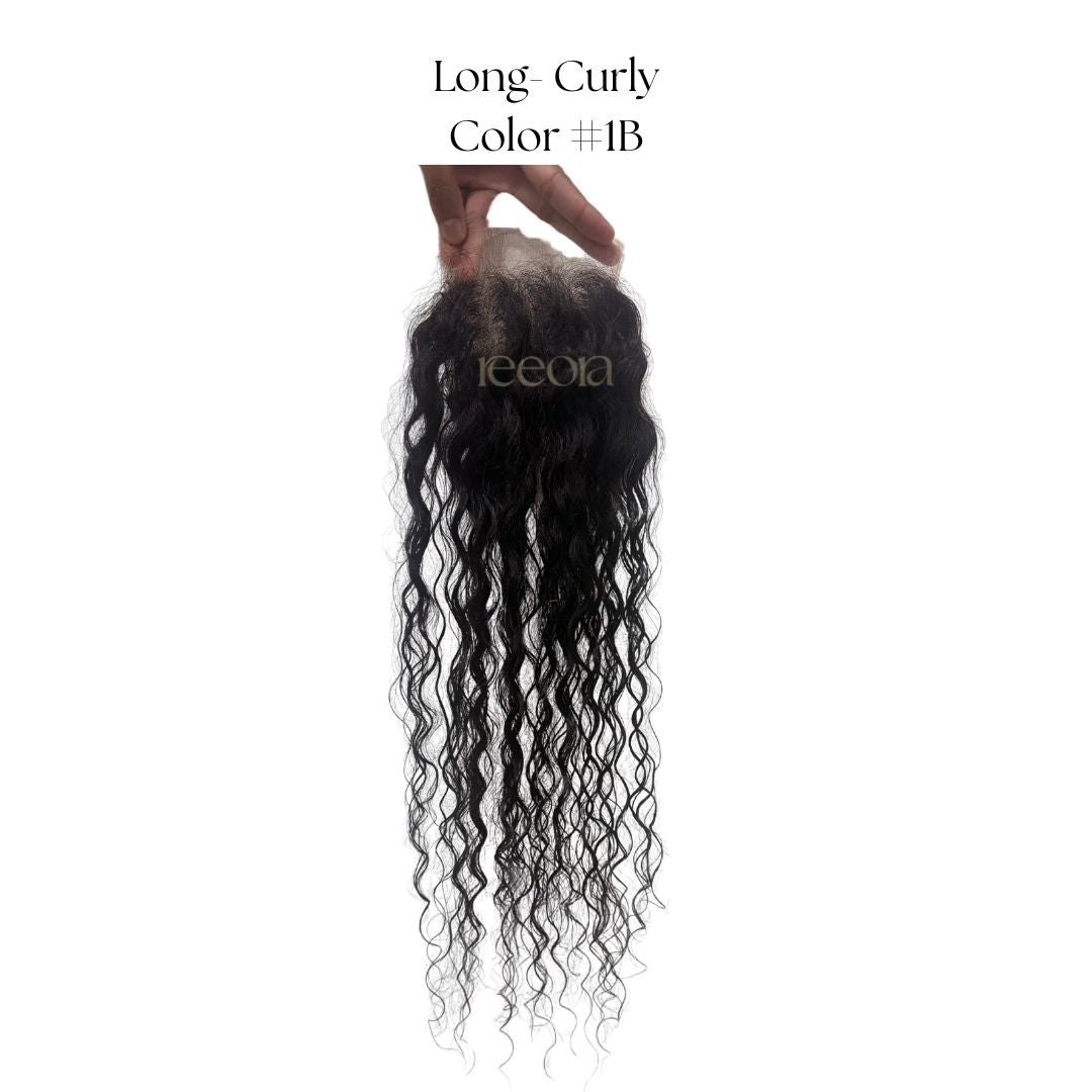 Crown Topper Low Density | Seamless Blend for Fine & Thin Hair | Lace topper