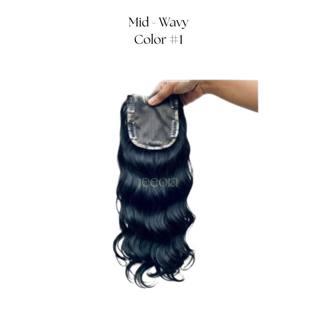 Crown Topper Low Density | Seamless Blend for Fine & Thin Hair | Lace topper