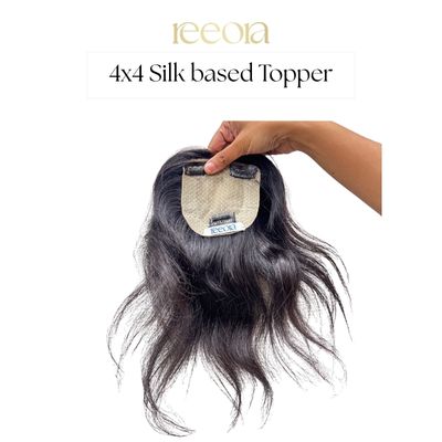 4x4 Silk Base I Human Hair Topper For Women I Hair Extensions