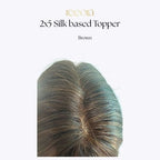 2x5 Silk Base - Brown - Human Hair Topper For Women - Great to cover wide center partition