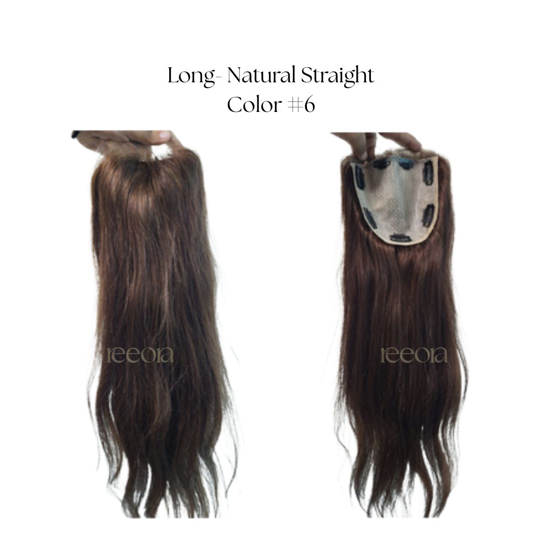 Crown Topper - Large  | Maximum Crown Thinning Coverage for Women | Silk topper with lace