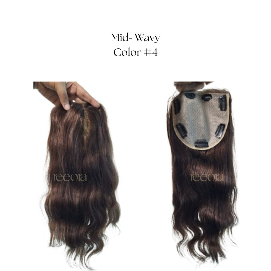 Crown Topper - Large  | Maximum Crown Thinning Coverage for Women | Silk topper with lace