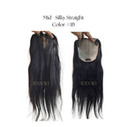 Crown Topper - Large  | Maximum Crown Thinning Coverage for Women | Silk topper with lace