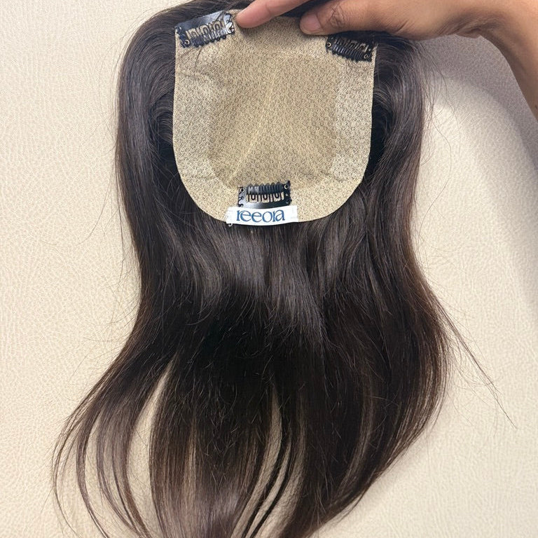 5x5 Silk Base Human Hair Topper For Women