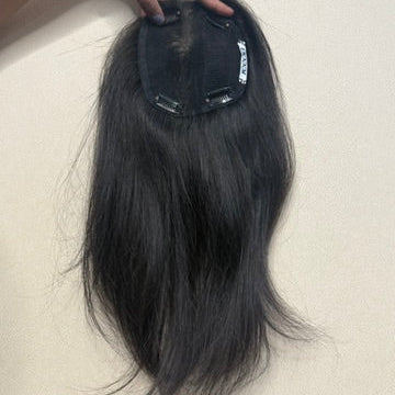 5x6 Transparent Base and Black Lace base Human Hair Topper For Women