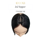 2X2 Skin Based Women's Hair Topper | Natural Looking Scalp | Natural Black