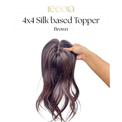 4x4 Silk Base I Human Hair Topper For Women I Hair Extensions