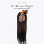 Crown Topper Midsize 3x5 - Black with Brown Highlights