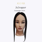 2X2 Skin Based Women's Hair Topper | Natural Looking Scalp | Natural Black